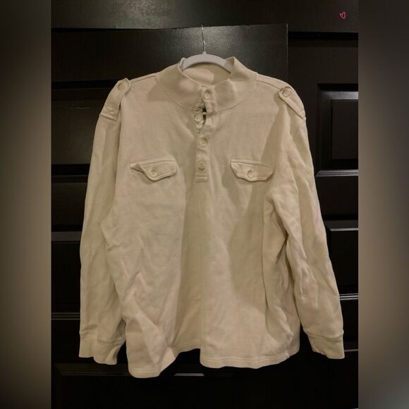 Ralph Lauren Cream Button-Up Long Sleeve Shirt - Picture 1 of 2